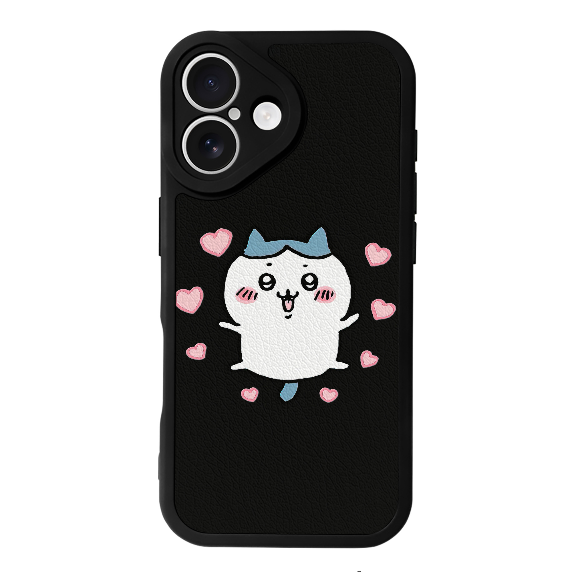（画像用） ちいかわ ハチワレ Chii-kawa hachiware 【iPhone 16シリーズ対応】シリコンスマホケース（レザー調） 材質：シリコン